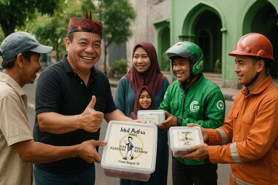 Cak YeBe Shares Eid al-Adha Spirit with 4,000 Meat Packages for Various Communities in Surabaya